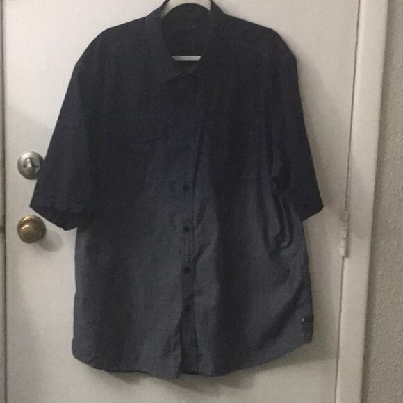 Sean John Blue Button Down Ombre Short Sleeve Shirt 3X Big/Tall  Casual Comfy - Picture 1 of 12